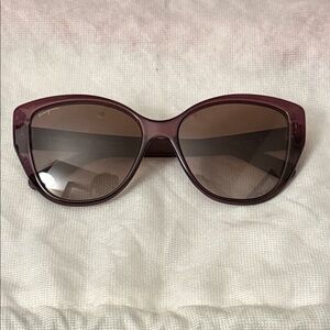 Salvatore Ferragamo Purple Sunglasses w/ Floral Accent Arms